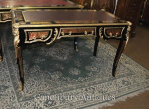 Boulle scrivania Tabella Buhl intarsio francese Bureau Plat