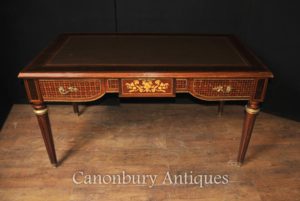 Impero francese scrivania Tabella Bureau Parquetry intarsio