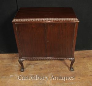 Antique Victorian Crosta Mogano petto gabinetto Pie