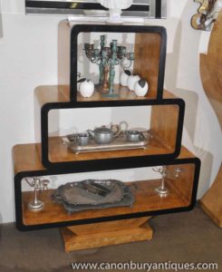 Art Deco Libreria Mensola Unità Noce Biondo 1920 Interiors