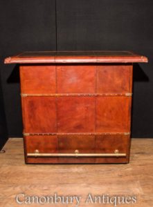 Pelle English Pub Bar campagna Mobili Drinks Cabinet