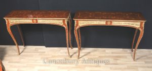 Tabelle Coppia Console di Francia Luigi XVI Inlay Ormolu