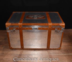 Cuscino in pelle Aston Martin Luggage Trunk Steamer Tavolino laterale