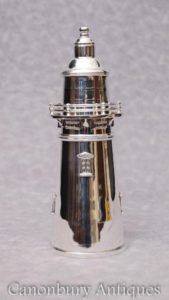 Singolo miscelatore di bevande di shaker del cocktail del faro d'argento