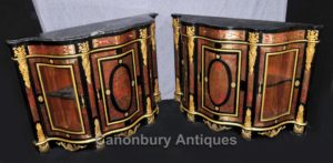 Pair Boulle Inlay Armadi Credenze French Louis XVI Credenza