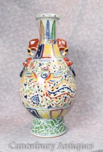 Singolo cinese Qianlong Porcellana Dragon Urn Vaso Cina Ceramica