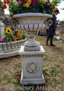Large Chesterblade Garden Urn On Plinth Classic Bell