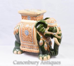 Ceramica inglese maiolica Elephant Seat Raj