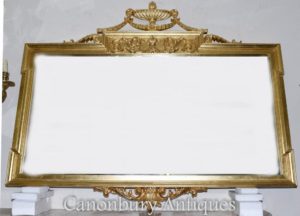 Grandi Regency Adams mantello specchio vetro dorato