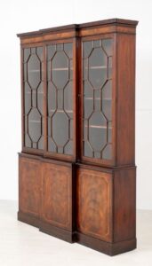 Hepplewhite Breakfront Bookcase Mahogany Antiques