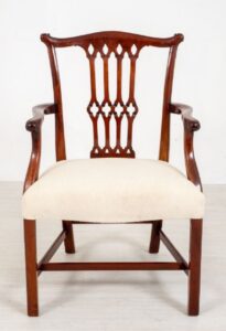 Set sedie da pranzo Chippendale in mogano