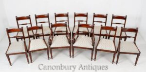 Set sedie da pranzo Regency - Mobili antichi in mogano