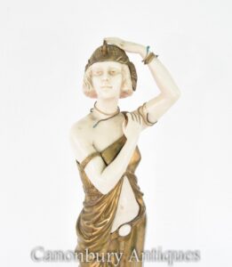 Statuetta d'entrata in bronzo Art Déco firmata Chiparus