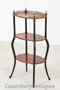 Tavolino antico Etagere francese del 1900 circa Amboyna
