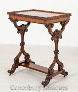 Tavolino occasionale vittoriano in palissandro del 1850 circa