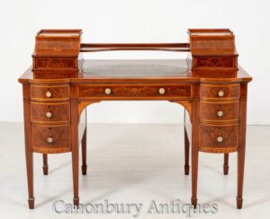 Scrivania antica Carlton House - Ufficio Regency in mogano 1880