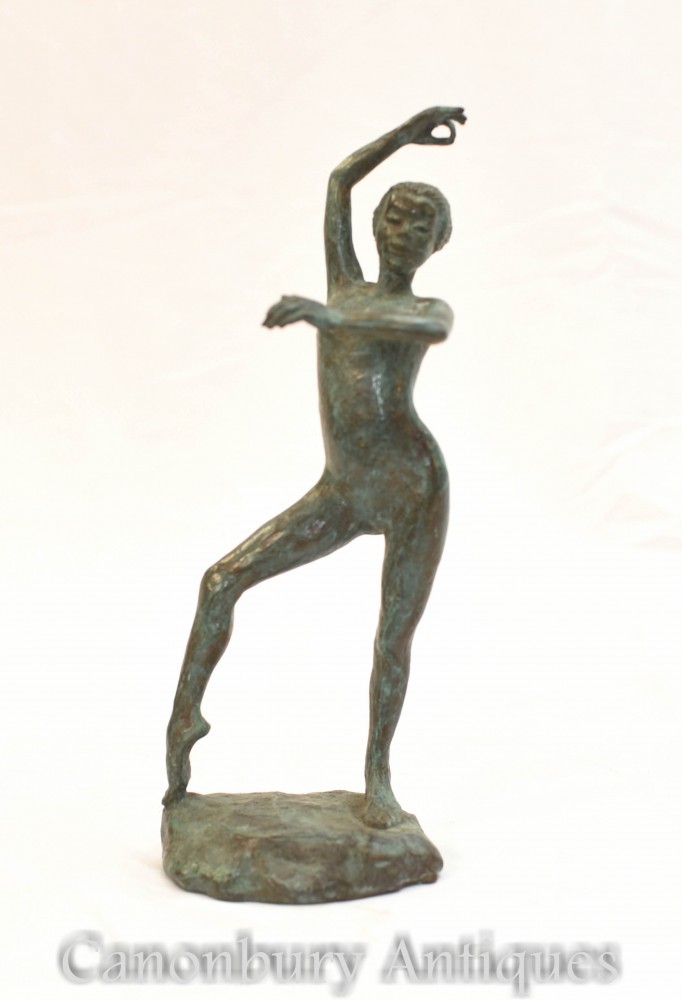 Statua Danzatrice Ninfa Etrusca in Bronzo - Arte Classica