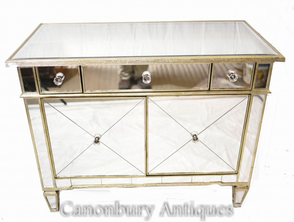 Armadietto con specchio - Interni in vetro Art Déco