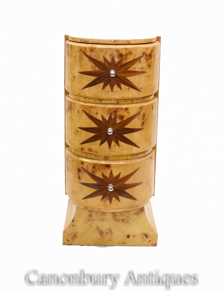 Cassettiera singola Art Déco - Comodino comodino