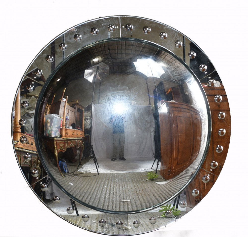 Grande specchio convesso Regency - Interni rotondi in vetro