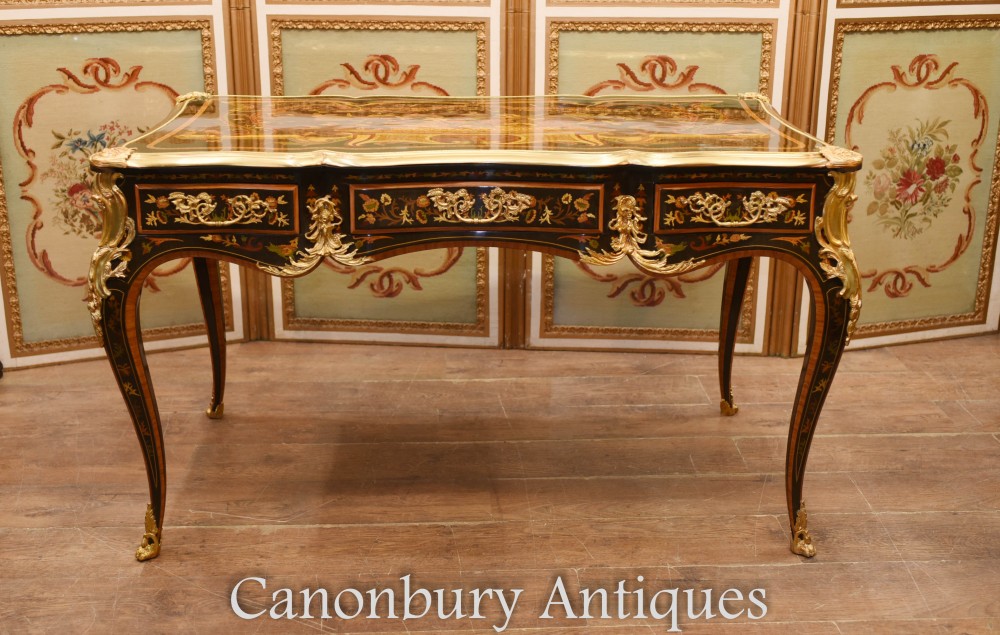 Scrivania Empire Bureau Plat - Intarsio francese