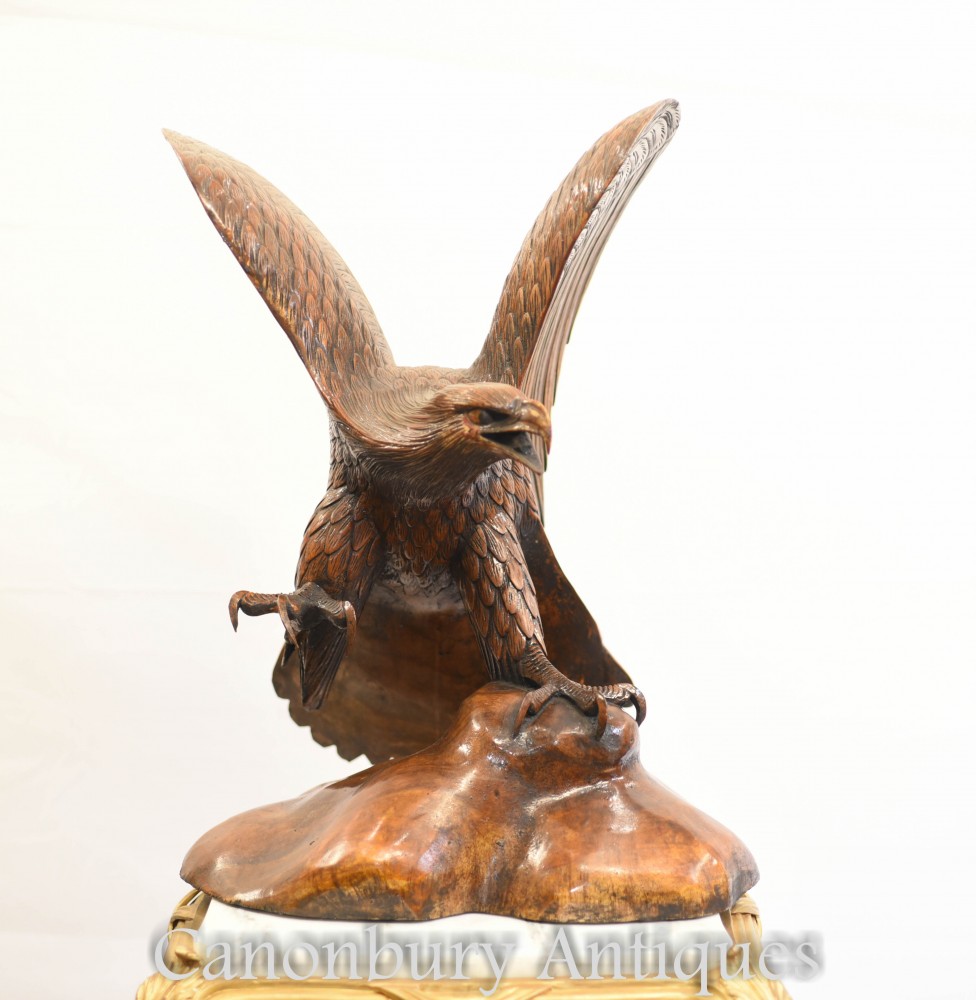 Statua di Aquila reale americana intagliata a mano Birds of Prey Art