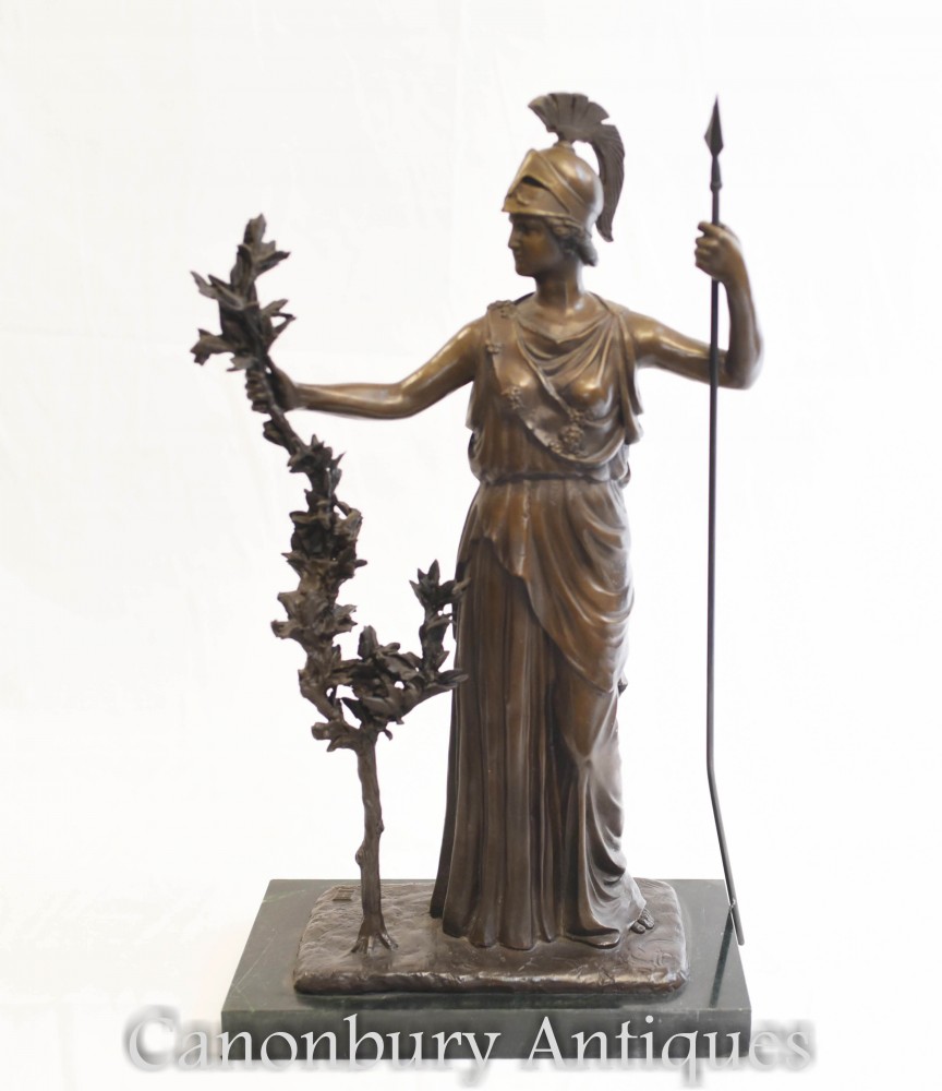 Statua in bronzo Britannia - Dea romana Gran Bretagna